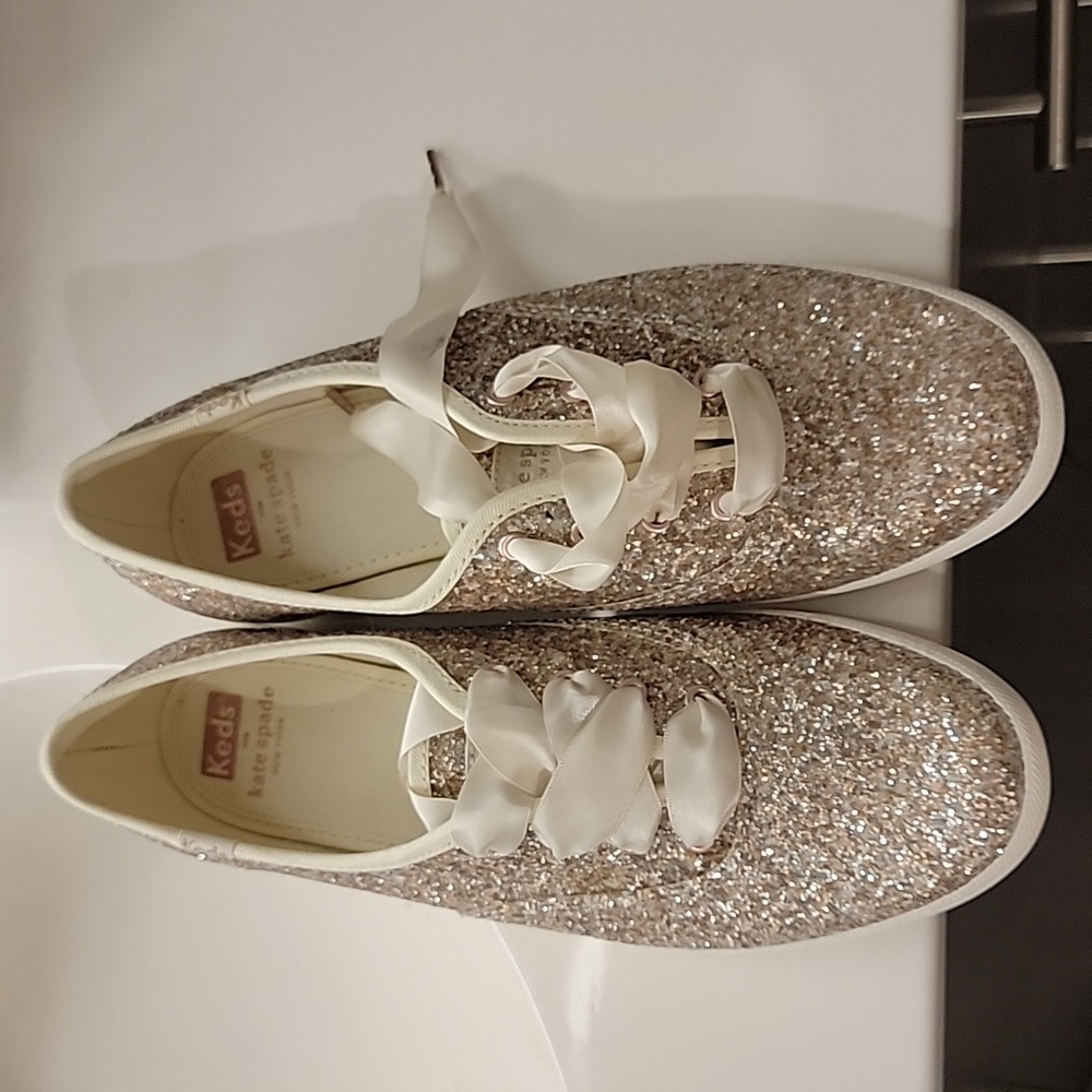Never worn Kate Spade glitter Keds